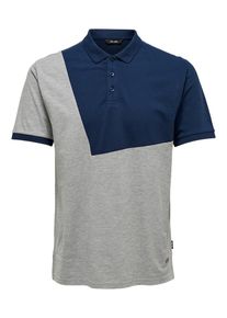Only & Sons Only & Sons, Herren T-Shirt, Dunkelblau / Graumeliert