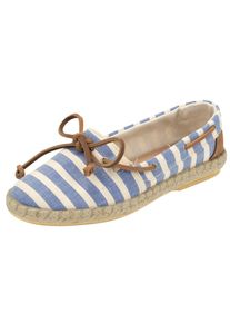 Heine, Damen Ballerina, Hellblau / Naturweiß