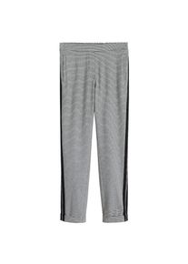 Mango, Damen Hose 'Sporty', Graumeliert / Schwarz