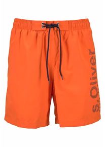 s.Oliver RED LABEL, Herren Badeshorts, Neonorange