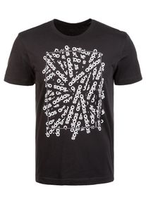 adidas Performance, Herren Trainingsshirt 'Linear Scatter', Schwarz / Wei&szlig;