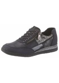 Rieker, Damen Schn&uuml;rschuh, Nachtblau / Platin