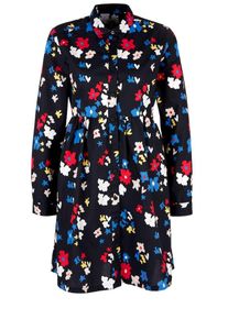 Q/S Designed By, Damen Kleid, Himmelblau / Hellgelb / Cranberry / Schwarz / Weiß