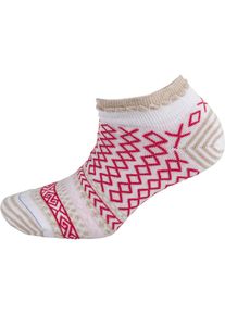 Birkenstock, Damen Sneakersocken, Camel / Cranberry / Wei&szlig;