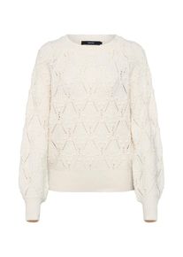 V&eacute;ro Moda VERO MODA, Damen Pullover 'VMROSETTA LS O-NECK BLOUSE KI', Wei&szlig;