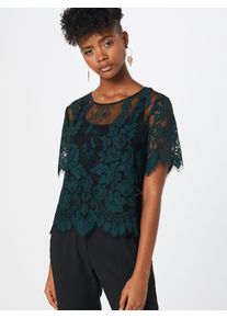 Only, Damen Bluse 'onlMILO SS LACE TOP WVN', Petrol