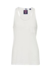 Superdry, Damen Top 'BURNOUT POCKET', Wei&szlig;