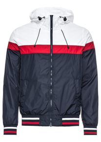 Urban Classics, Herren Übergangsjacke 'College Windrunner', Navy / Rot / Weiß
