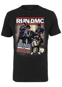 Mister Tee, Herren T-Shirt 'Run DMC King of Rock', Mischfarben / Schwarz