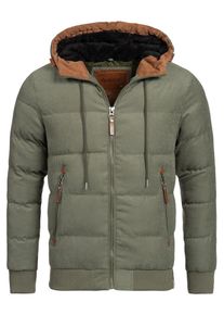 INDICODE JEANS, Herren Blouson 'Adeline', Braun / Oliv
