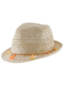 Chillouts, Damen Trilby Strohhut 'Formosa', Beige / Orange