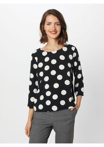 Opus, Damen Bluse 'Falesha polka dot', Schwarz / Weiß