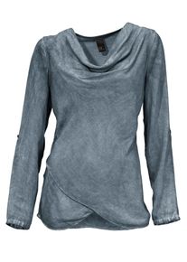 Heine, Damen Schlupfbluse, Rauchblau