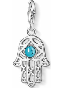 Thomas Sabo, Damen Charm-Einhänger 'Fatimas Hand, 1052-404-17', Türkis / Silber