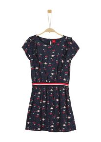 s.Oliver Junior, M&auml;dchen Kleid, Beige / Navy / Rot