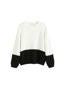 Mango, Damen Pullover 'Miri', Schwarz / Weiß