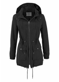 Only, Damen Langer Parka, Schwarz