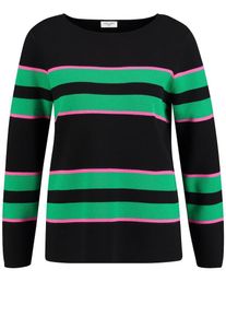 Gerry Weber, Damen Pullover, Gr&uuml;n / Pink / Schwarz