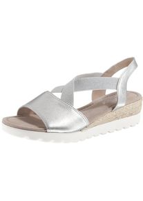 Gabor, Damen Keilsandaletten, Silber / Weiß