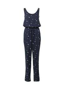 Tom Tailor Denim, Damen Jumpsuit, Nachtblau / Rot / Weiß