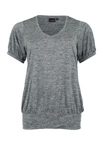 Active By Zizzi, Damen - Sport-Shirts & Tops 'RANCISCO', Dunkelgrau / Graumeliert
