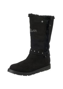 s.Oliver Junior, Mädchen Winterstiefel, Schwarz