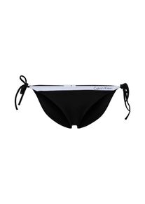 Calvin Klein Swimwear, Damen Bikinihose 'STRING SIDE TIE', Schwarz / Wei&szlig;
