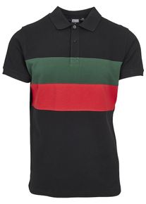 Urban Classics, Herren Poloshirt, Dunkelgr&uuml;n / Rot / Schwarz