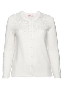 sheego Class, Damen Strickjacke, Offwhite