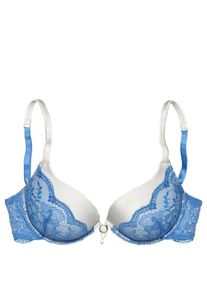 Lascana, Damen Push-up-BH, Creme / Hellblau