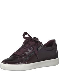 Marco Tozzi, Damen Sneaker low 'One colour shiny', Bordeaux