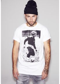 Mister Tee, Herren T-Shirt 'Bob Soccer', Anthrazit / Weiß
