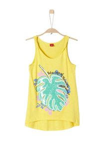 s.Oliver Junior, Mädchen Oversized-Top, Türkis / Gelb / Weiß