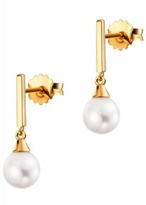 CAI Caï, Damen Paar Ohrstecker 'pure white, C1816E/90/46/', Gold / Perlweiß