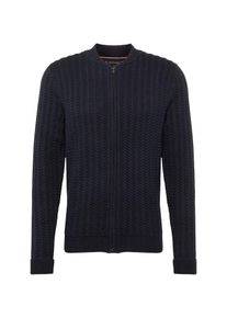 Tommy Hilfiger, Herren Sweatjacken 'HEAVY GAUGE BASEBALL ZIP THROUGH', Dunkelblau