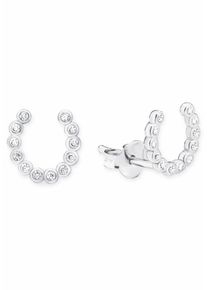 s.Oliver RED LABEL, Damen Paar Ohrstecker 'Hufeisen', Silber