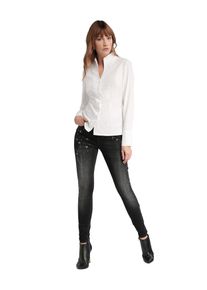 Apart, Damen Bluse mit angeschnittenem Kragen, Wei&szlig;