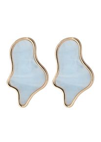ABOUT YOU, Damen Ohrringe 'Hanna', Aqua / Gold
