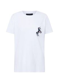 Pop Copenhagen, Damen Shirtshi 'Unicorn Embroidery Tee', Wei&szlig;