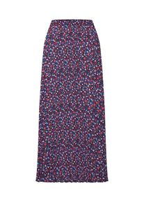 Only, Damen Rock 'onlPHOEBE LONG PLISSE SKIRT WVN', Blau / Rosa / Weiß