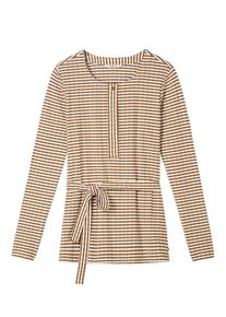 Sandwich, Damen Shirt, Beige / Weiß