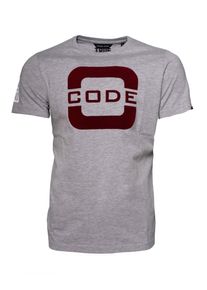 Code-Zero, Herren T-Shirt 'CODE', Grau / Rot