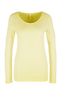 Q/S Designed By, Damen Longsleeve, Hellgelb