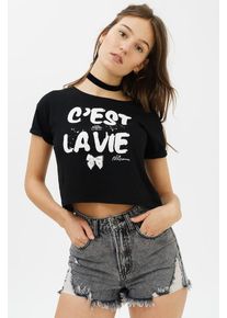 Trueprodigy, Damen T-Shirt 'Lille', Schwarz / Wei&szlig;