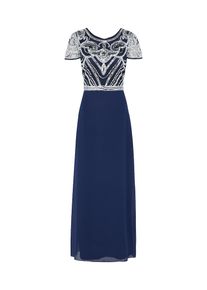 boohoo, Damen Abendkleid 'BOUTIQUE FRANCESCA', Navy / Weiß