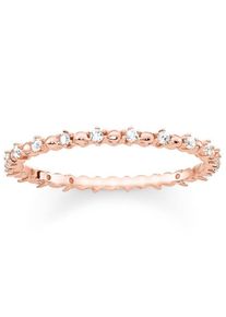 Thomas Sabo, Damen Fingerring 'Dots mit weissen Steinen, TR2153-416-14', Rosegold / Wei&szlig;