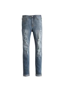 Hollister, Damen 'FRAY CUFF' Jeans, Blue Denim