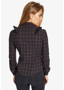 Khujo, Damen Bluse 'ESMERA', Weinrot / Schwarz