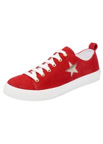Heine, Damen Sneaker mit Stern, Rot