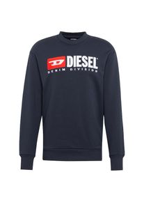 Diesel, Herren Sweatshirt 'S-CREW-DIVISION', Dunkelblau / Rot / Weiß
